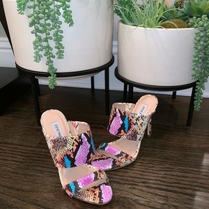 Steven Madden Mallory Multicolor Snake Heels